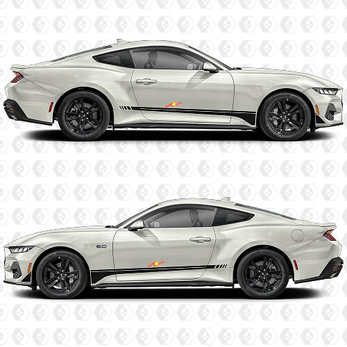 GT Zijrockerpaneel Deur Streep Racing Decals Stickers voor Ford Mustang
