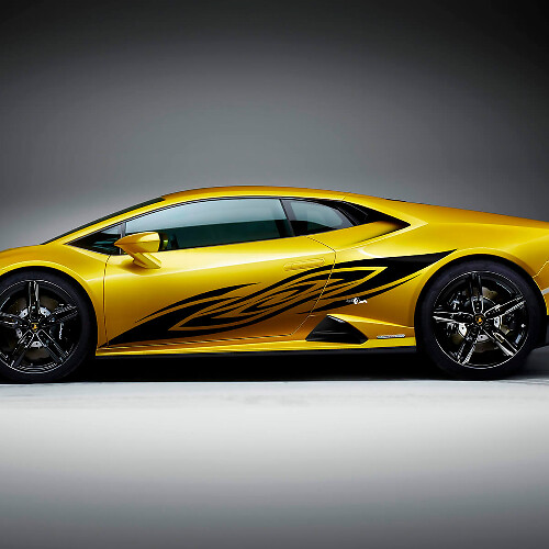 Flames Side Racing Graphics Vinyl Decal Sticker Graphics voor Lamborghini Huracan Evo