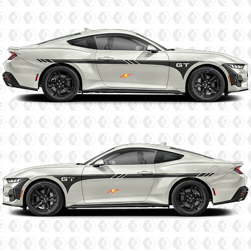 Zijrockerpaneeldeur Streep Race-decals Stickers voor Ford Mustang
