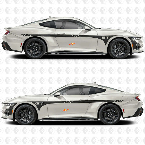 Zijrockerpaneeldeur Streep Race-decals Stickers voor Ford Mustang
