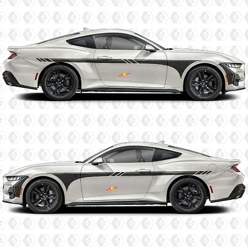 Zijrockerpaneeldeur Streep Race-decals Stickers voor Musclecar Musclecarmodel
