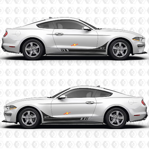 GT Zijdeuren Streep Racing Decals Stickers voor Ford Mustang GT
 1