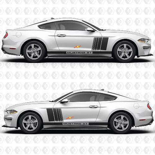 GT Zijdeuren Streep Racing Decals Stickers voor Ford Mustang GT 2
