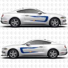 Deurstreep Vinylstickers in Racingstijl voor Musclecar Mustang_2