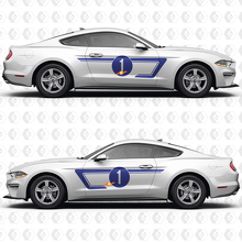 Mustang Nummer Zijdeuren Strepen Race Decals Stickers voor Ford Mustang
 2