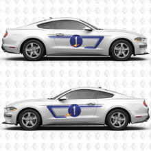 Musclecarmodel Nummer Zijdeuren Strepen Race Decals Stickers voor Musclecar Musclecarmodel
 2