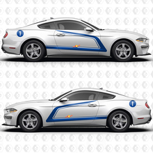 Zijdeur Strepen Race Decals Stickers voor Ford Mustang
 2