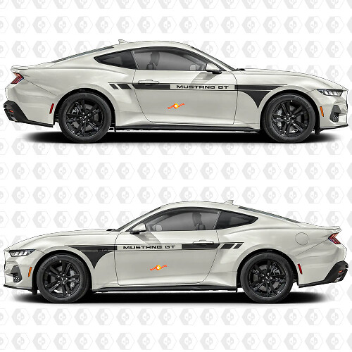 GT Racing Strepen Zijdeuren Vinyl Decal Kit voor Musclecar Musclecarmodel GT