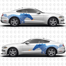 Paardenzijdeuren Strepen Race-decals Stickers voor Ford Mustang
 3