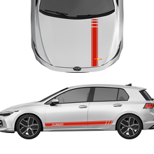 Decal Strepen Zijkant Deur en Motorkap race ontwerp kit Voor Volkswagen Golf-R360S
 2
