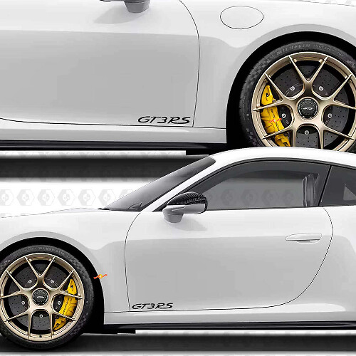 GT3 RS Zij- en Achter Vinyl Decal Set voor Porsche 911 GT3 RS