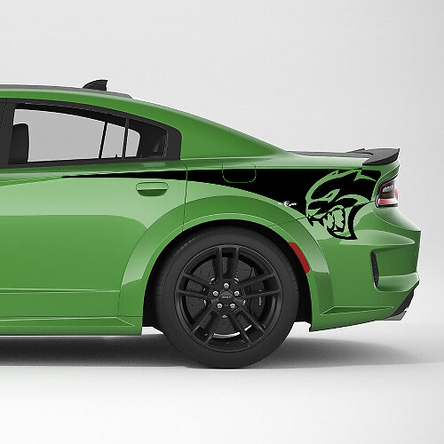 Hellcat SRT Achterste Kwartaal Zijstreep Vinyl Decal Sticker voor Dodge Charger
