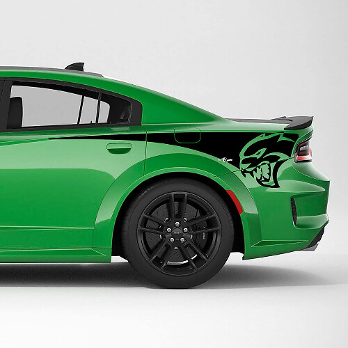 Hellcat Wildcat achterste zijspatstrepen vinyl decal sticker voor Dodge Charger