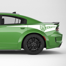 Hellcat Wildcat Custom Achterkwart Zijstrepen Vinyl Decal Kit voor Dodge Charger_2