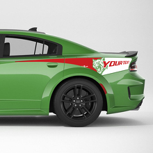 Hellcat Wildcat Achterste Zijstrips Vinyl Decal Set voor Dodge Charger_3