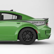 Aangepast geperforeerd Vinylsticker Kit voor achterste zijstrook voor Dodge Charger_2