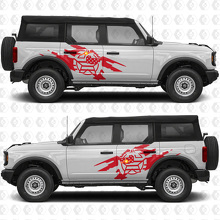 Side Doors USA US Flag Military Star Splash Graphics Decals Stickers for Ford Bronco 3