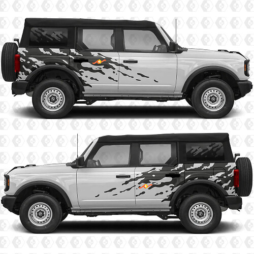 Modderspatlijst Grafische Zijkant Vinyl Decal Kit voor Musclecar horse