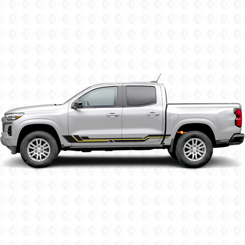 Parallel Accent Deur- & Rockerpaneel Vinyl Strepen voor Chevrolet Colorado 3e Gen 2023-2026