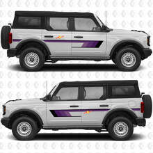 Side Doors Retro Heritage Vintage Stripes Graphics Decals Stickers for Ford Bronco 2