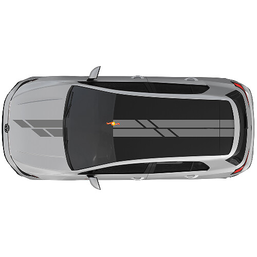 Hood Roof Racing Stripes Decals Stickers kit For Volkswagen Golf GTI