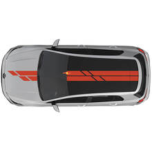 Vinyl sticker met dubbele strepen voor motorkap en dak van Volkswagen Golf GTI_2