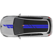 Vinyl sticker met dubbele strepen voor motorkap en dak van Volkswagen Golf GTI_3