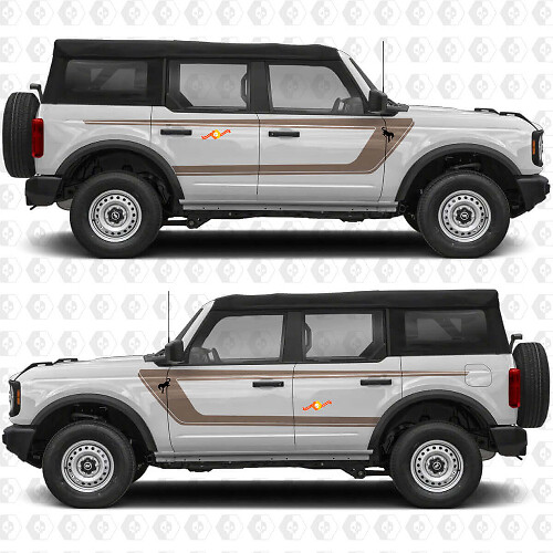 Retro Stijl Strepen Zij Vinyl Decal Kit voor Musclecar paard