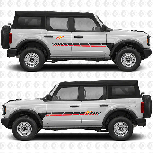 Twin Racing Side Stripes Vinyl Decal Kit voor Musclecar-paard