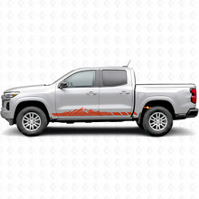 Berg Topografische Deur- & Rocker Panel Vinyl Strepen voor Chevrolet Colorado 3e Gen 2023-2026_4