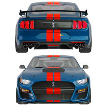 Dubbele Strepen Voorste Bovenste Achter Vinyl Decal Kit voor Musclecar Musclecarmodel_2