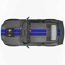Dubbele Strepen Voorste Bovenste Achter Vinyl Decal Kit voor Musclecar Musclecarmodel_5