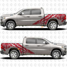 Bull Head Splash Zijdeuren Stickers Decals Graphics voor Dodge RAM 1500 2500 3500 2