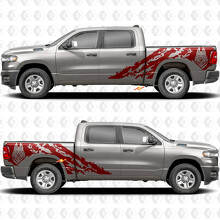 Wolf Mud Splash Bedside vinyl decal sticker voor Dodge Ram 1500_3