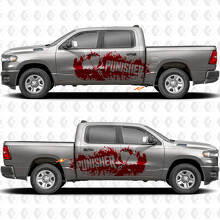 Punisher Skull Modderspatten Zijkant Vinyl Decal Sticker voor Dodge Ram 1500_2