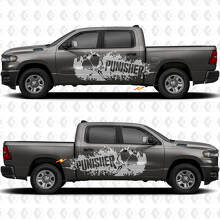 Punisher Skull Modderspatten Zijkant Vinyl Decal Sticker voor Dodge Ram 1500_3