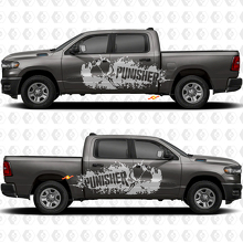 Side Doors Bedside Punisher Splash Stickers Decals Graphics for Dodge RAM 1500 3