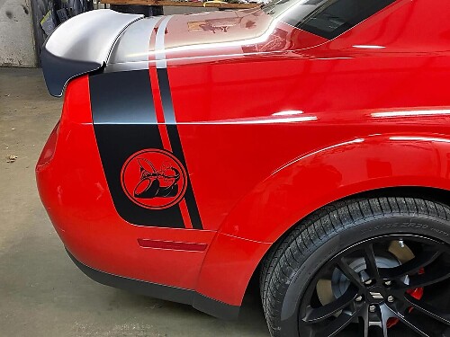 Scat Pack stijl achterklep strepen vinyl decal kit voor Dodge Challenger