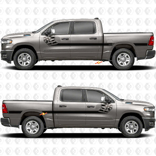 USA vlag zijstrepen vinyl decal kit voor Dodge RAM 1500