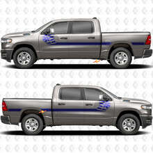 USA vlag zijstrepen vinyl decal kit voor Dodge RAM 1500_3