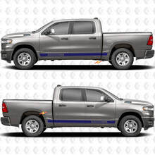 Custom Text 6.2L Performance Rocker Panel Side Doors Stripes Stickers Decals Graphics for Dodge RAM 1500 2