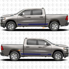 Aangepaste tekst prestatie dorpel zijdeuren strepen stickers decals graphics voor Dodge RAM 1500 2