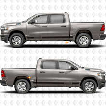 Aangepaste Tekst Performance Rocker Panel Zijdeuren Strepen Stickers Decals Grafieken 2 voor Dodge RAM 1500 3
