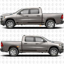 Aangepaste Tekst Performance Rocker Panel Zijdeuren Strepen Stickers Decals Grafieken 2 voor Dodge RAM 1500 5