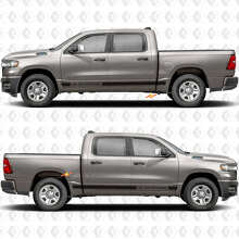 Aangepaste Tekst Performance Rocker Panel Zijdeuren Strepen Stickers Decals Grafieken 2 voor Dodge RAM 1500 6