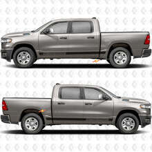 Custom Text Rocker Panel Side Doors Stripes Stickers Decals Graphics for Dodge RAM 1500 7
