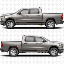 Custom Text Rocker Panel Side Doors Stripes Stickers Decals Graphics for Dodge RAM 1500 8