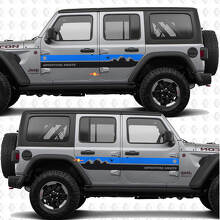 Mountain Style Zijstrepen Vinyl Stickers Kit voor Jeep Wrangler_2