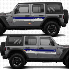 Mountain Style Zijstrepen Vinyl Stickers Kit voor Jeep Wrangler_3