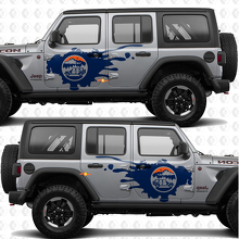 Mountains Nature Overland Side Doors Stripes Vinyl decal sticker fit Jeep Wrangler 2